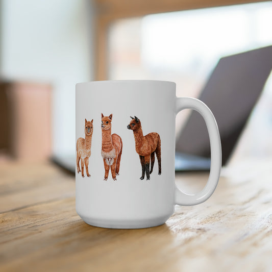 Alpaca Alpaca Alpaca Ceramic Mug 15oz