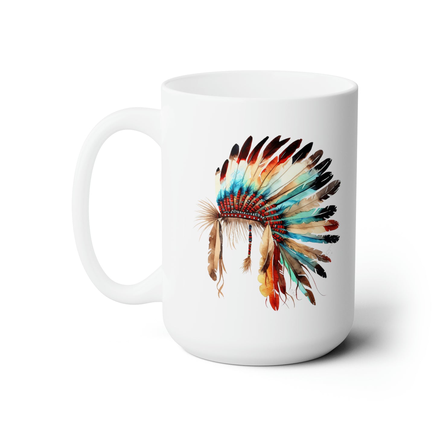 Native Headdress Ceramic Mug 15oz