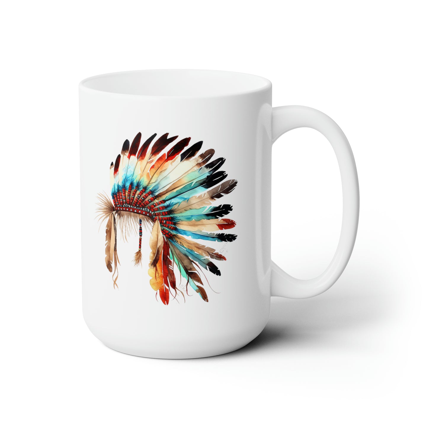 Native Headdress Ceramic Mug 15oz