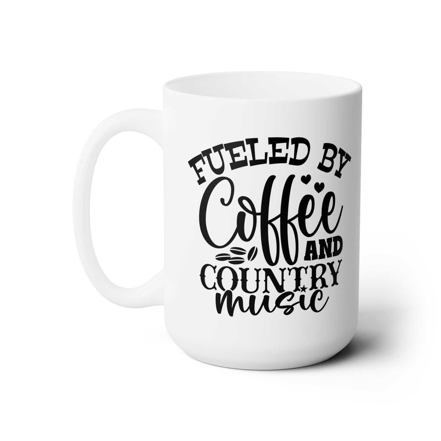 Fueled by Coffee and Country Music Ceramic Mug 15oz