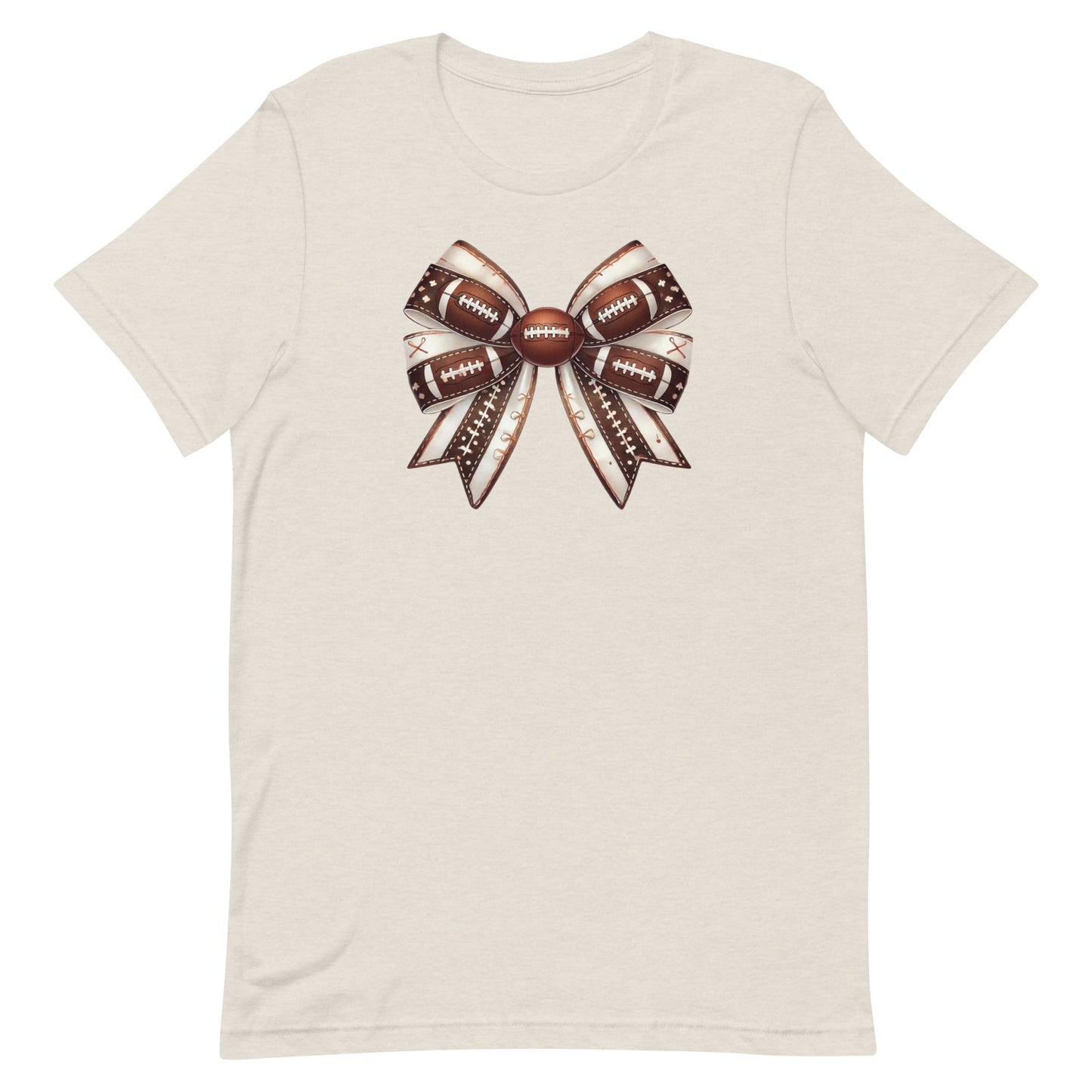 Get ready to cheer on your favorite team in style with our Football Coquette t-shirt! Featuring a charming bow adorned with football patterns, this design brings a touch of elegance to game day. Whether you’re on the sidelines or in the stands, this t-shirt combines the best of sporty and chic, making it perfect for any football fan who loves to show off their team spirit with a little extra flair.