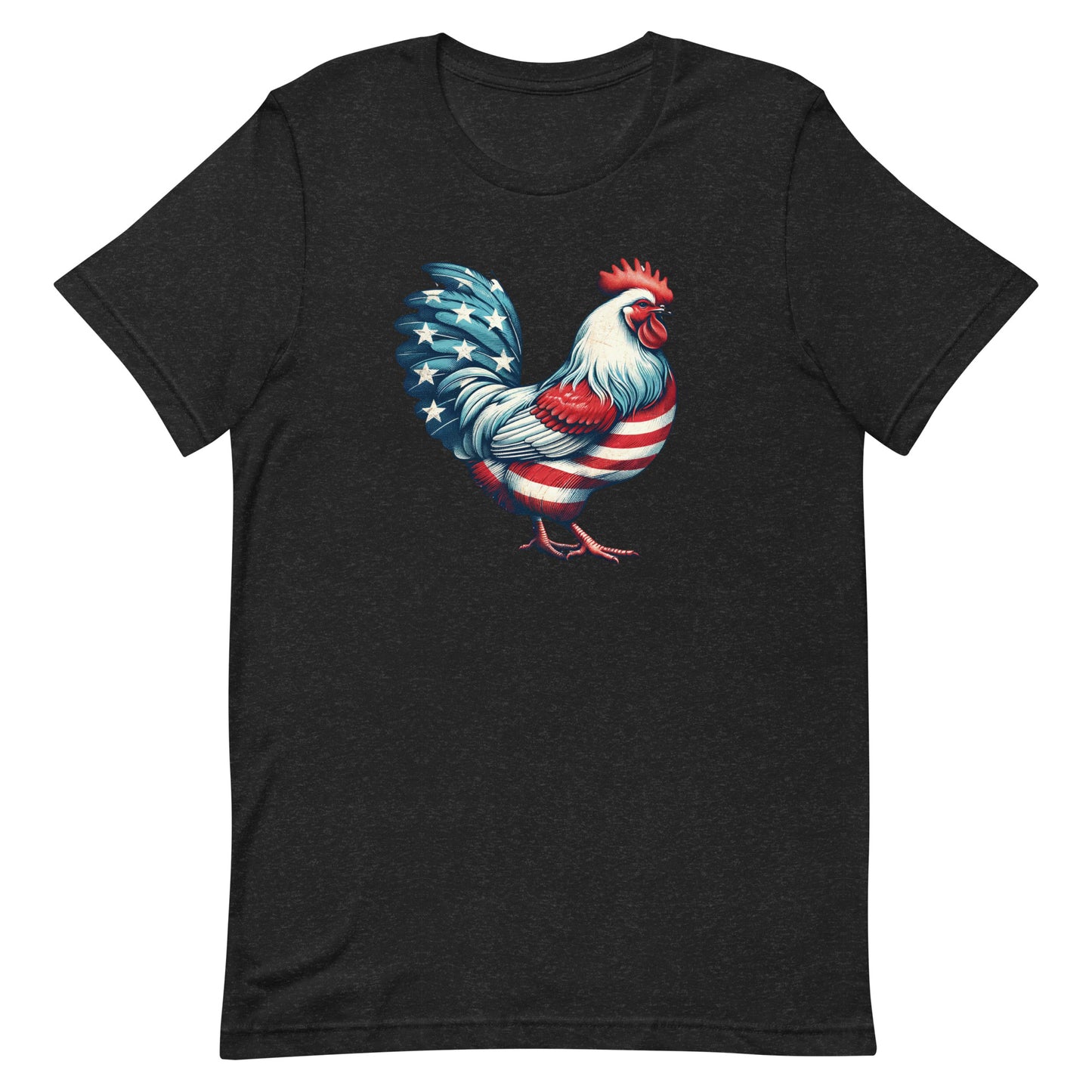 Celebrate freedom with flair in our "Free Bird" Patriotic Rooster T-shirt! Designed for those who wear their patriotism with pride, this shirt features a stunningly detailed illustration of a rooster adorned with the American flag. The vibrant reds, whites, and blues make this tee a standout piece, perfect for Fourth of July celebrations, Memorial Day, or any day you feel like showing off your American spirit.