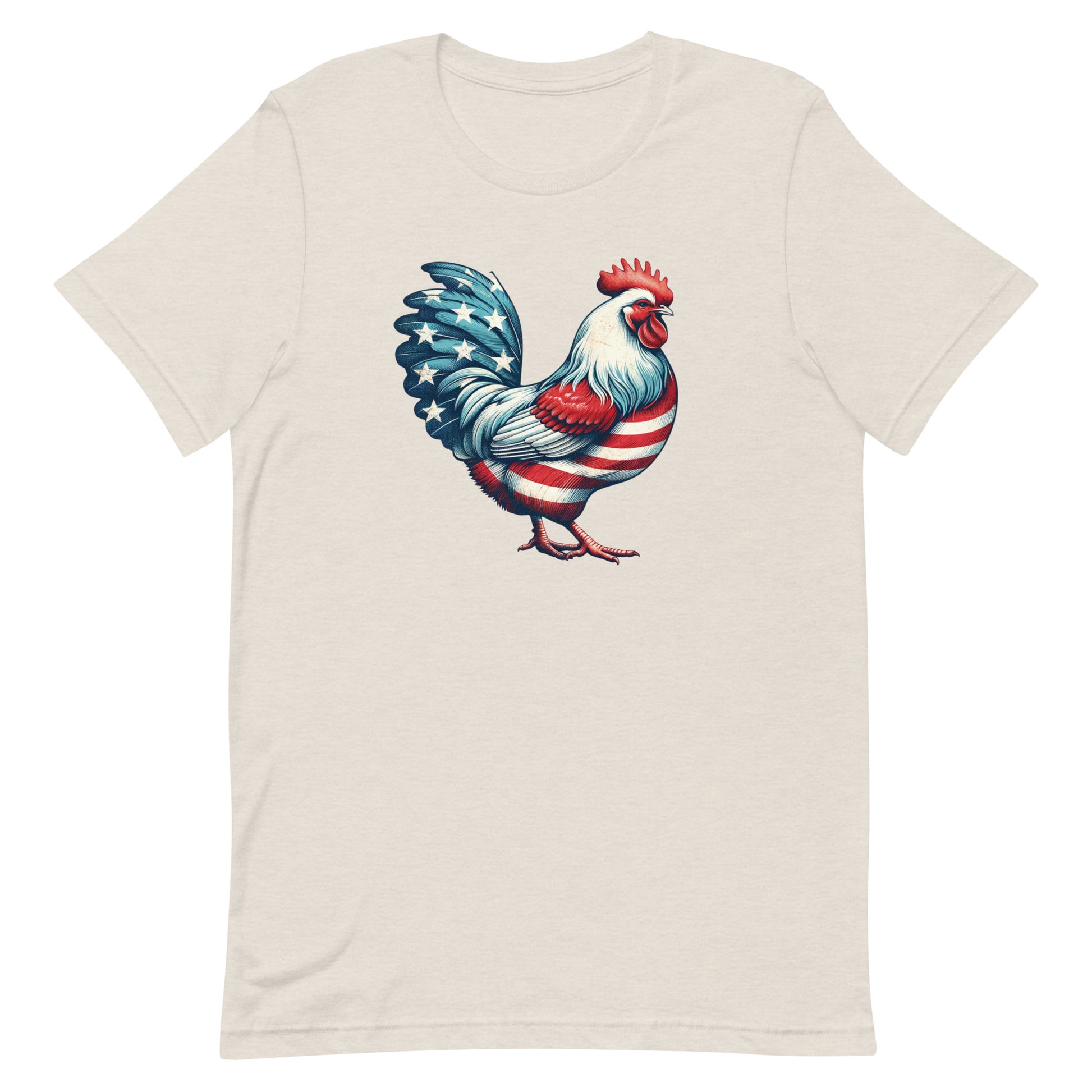 Celebrate freedom with flair in our "Free Bird" Patriotic Rooster T-shirt! Designed for those who wear their patriotism with pride, this shirt features a stunningly detailed illustration of a rooster adorned with the American flag. The vibrant reds, whites, and blues make this tee a standout piece, perfect for Fourth of July celebrations, Memorial Day, or any day you feel like showing off your American spirit.