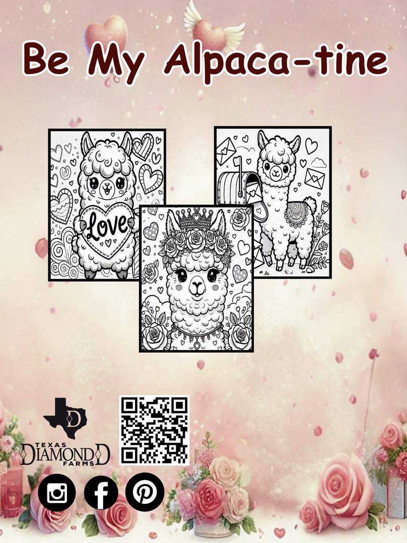 Alpaca My Crayons: A Valentine Coloring Book