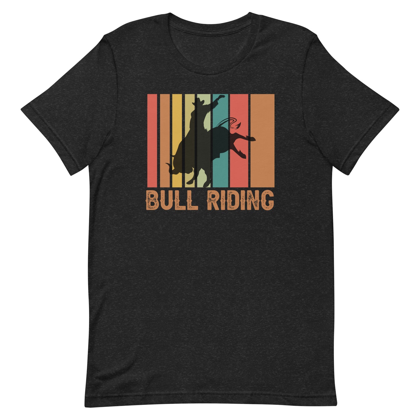 Step back in time with our Vintage Bull Rider t-shirt, a timeless tribute to the daring heroes of rodeo history. Crafted with care and featuring a nostalgic design, this tee captures the essence of the golden age of bull riding. Made from premium materials for ultimate comfort and durability, it's perfect for both casual wear and rodeo enthusiasts. Channel the fearless spirit of the past and make a statement wherever you go. Shop now and ride into the sunset with style.