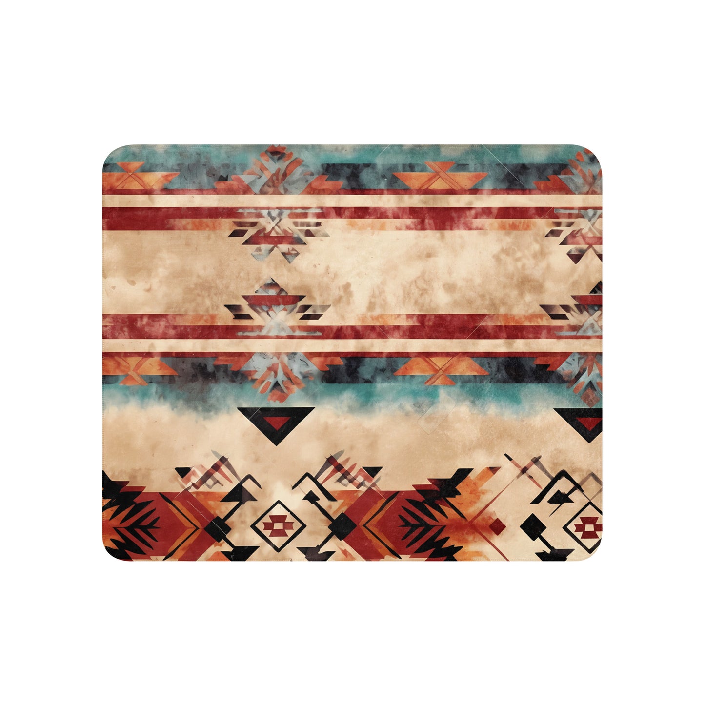 Aztec Watercolor Sherpa blanket