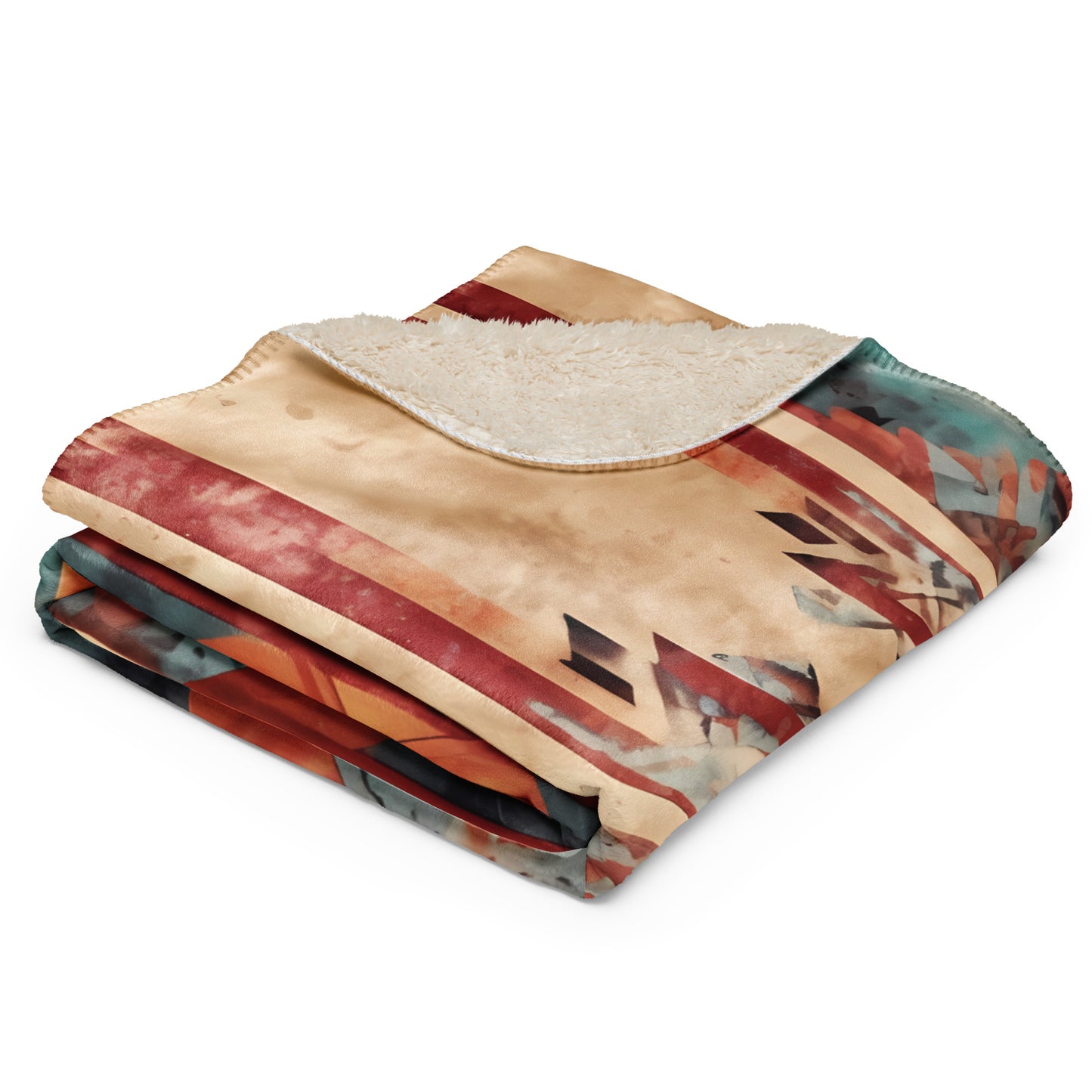 Aztec Watercolor Sherpa blanket