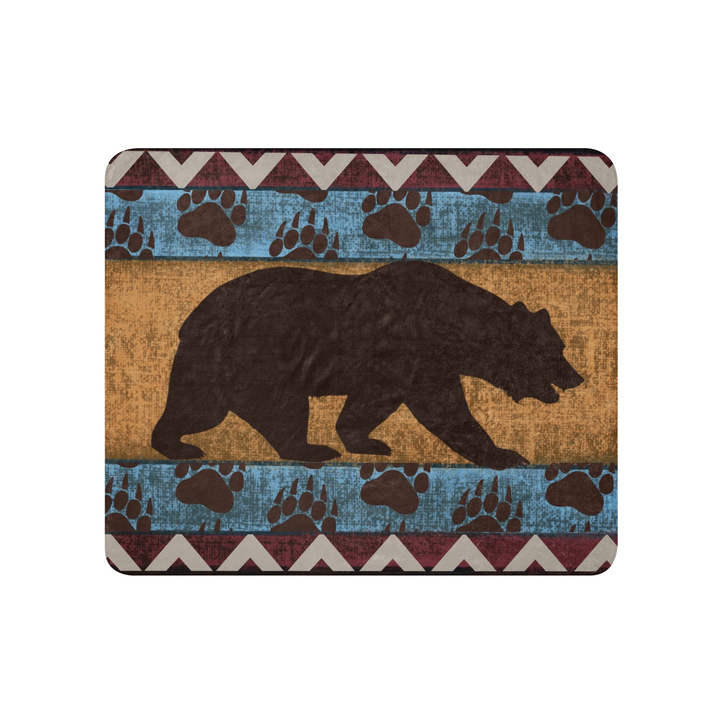 Native Bear Sherpa blanket