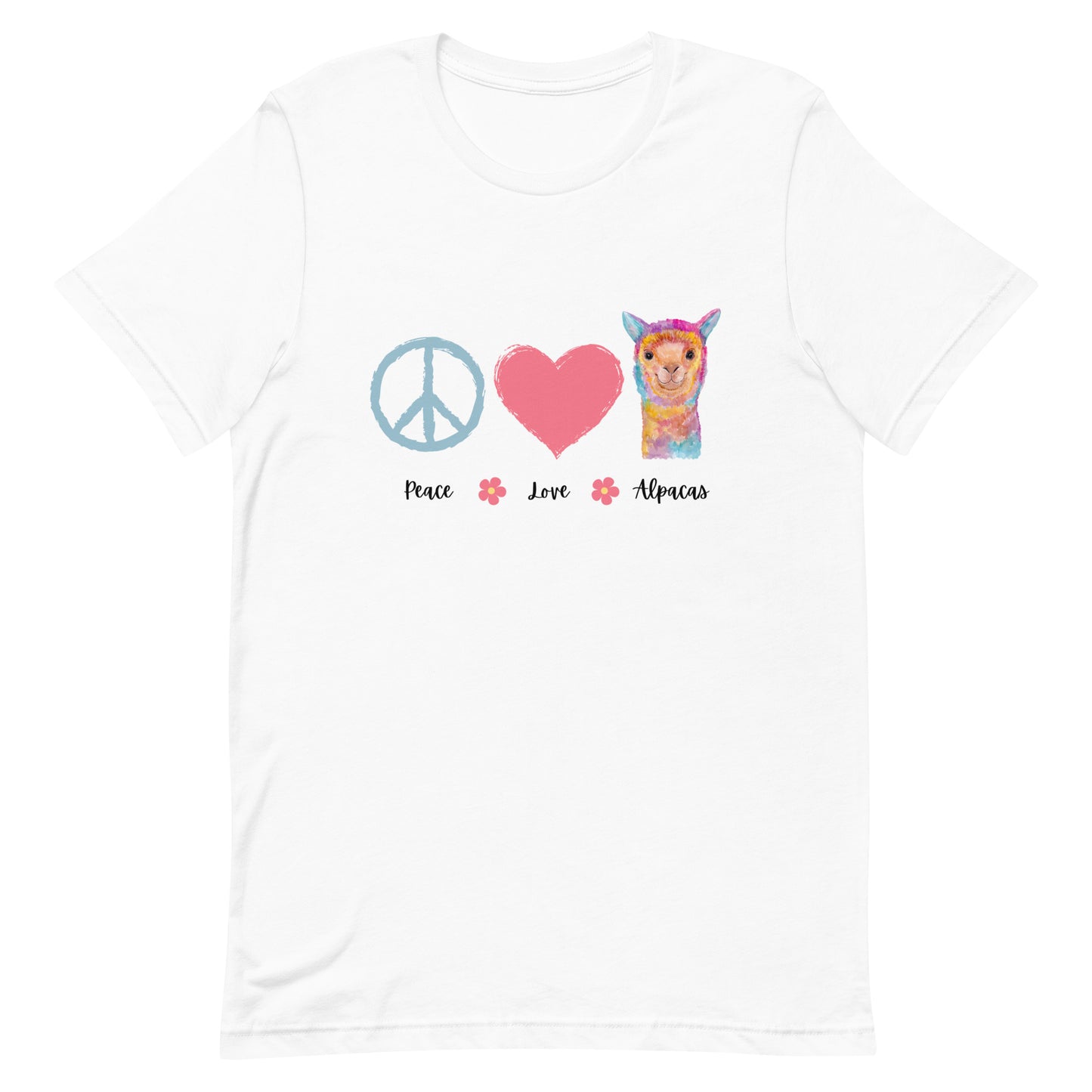 Peace Love Alpacas t-shirt